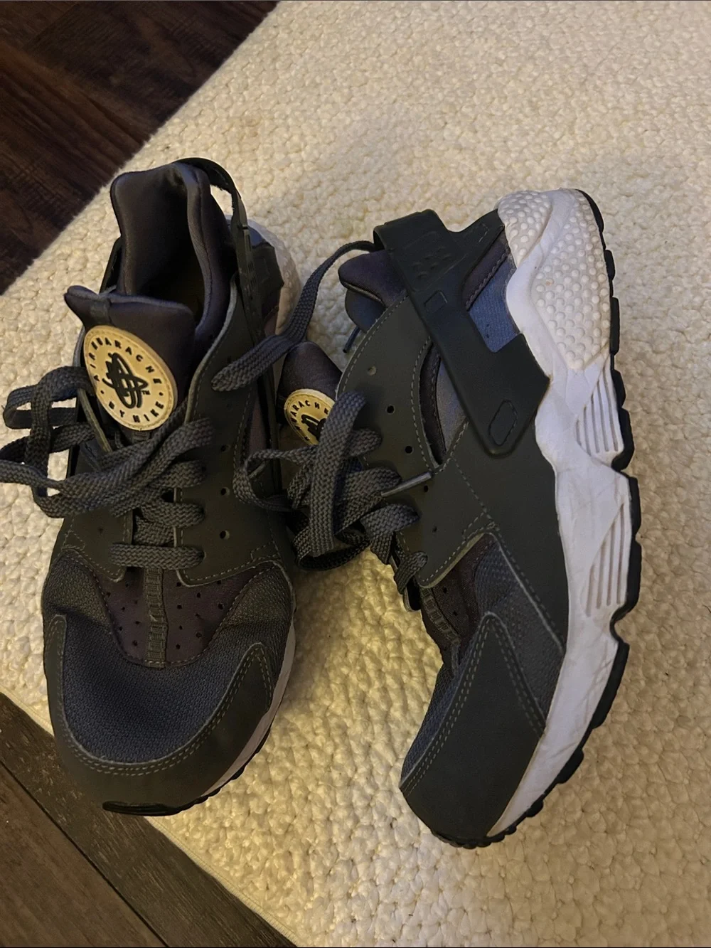 Nike Huarache Sneakers in Dark Gray and Black
